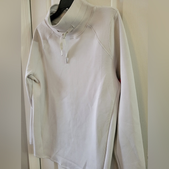 NWT SPANX Air Essentials Cowl Neck Pullover White Cloud Size Large - Picture 7 of 11